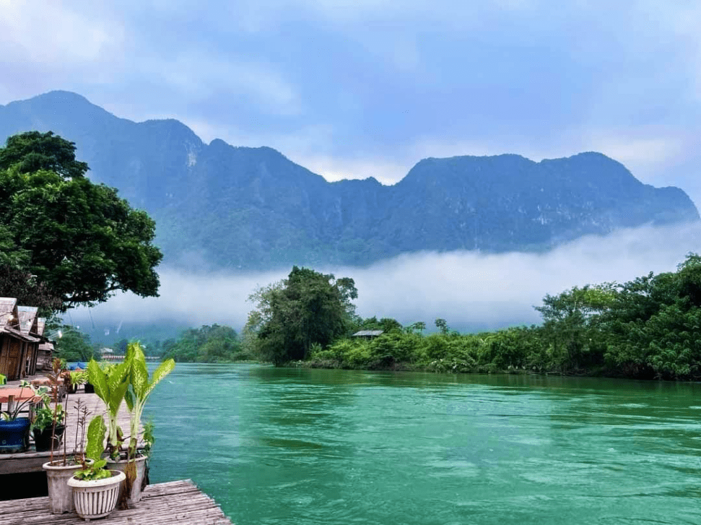 Mekong River cruise in Laos, showcasing stunning landscapes for Laos tourism.